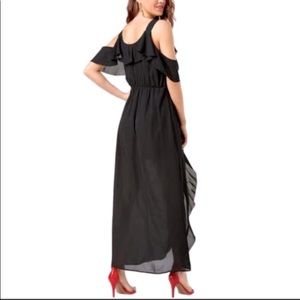 NWT XOXO Black High Low Maxi Dress